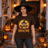 Witching Hour T-Shirt – Skull & Reaper Gothic Graphic Graphic Tee - Color: chocolate