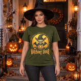 Witching Hour T-Shirt – Skull & Reaper Gothic Graphic Graphic Tee - Color: military green