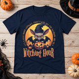 Witching Hour T-Shirt – Skull & Reaper Gothic Graphic Graphic Tee - Color: navy