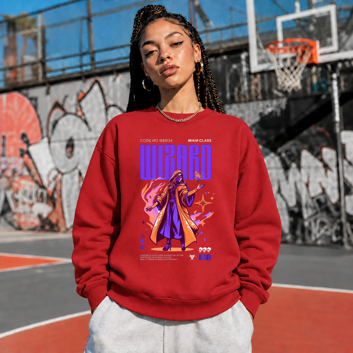 Wizard Game T-Shirt – Vintage Y2K / Acid Graphic Streetwear Tee - Color: red