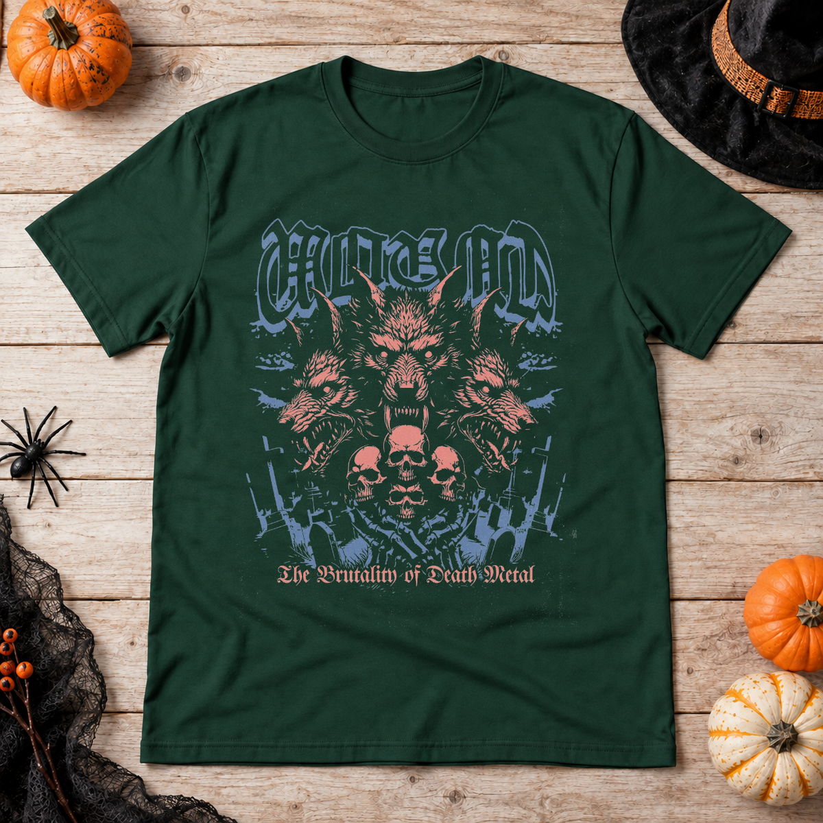Wound T-Shirt – Dark Editorial Graphic Design Graphic Tee - Color: forest green