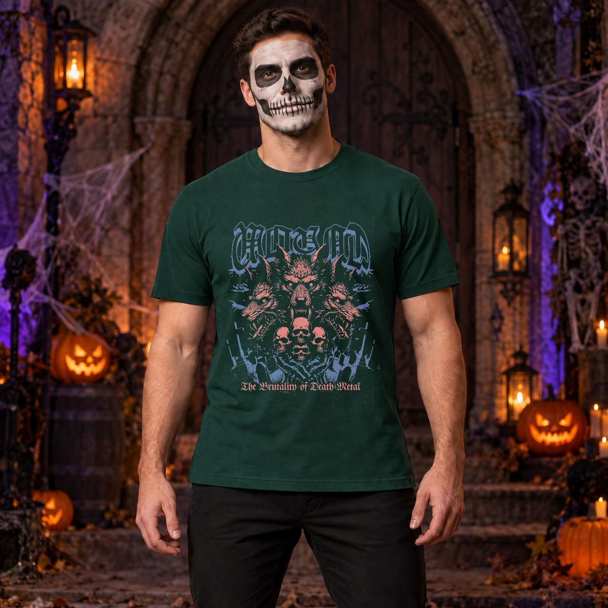 Wound T-Shirt – Dark Editorial Graphic Design Graphic Tee - Color: forest green