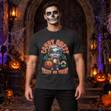 Zombie candy quest T-Shirt – Zombie & Monster Horror Graphic Graphic Tee - Color: charcoal