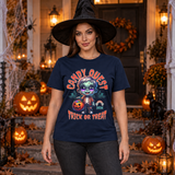 Zombie candy quest T-Shirt – Zombie & Monster Horror Graphic Graphic Tee - Color: navy