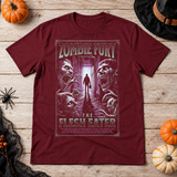 Zombie Fury T-Shirt – Zombie & Monster Horror Graphic Graphic Tee - Color: maroon