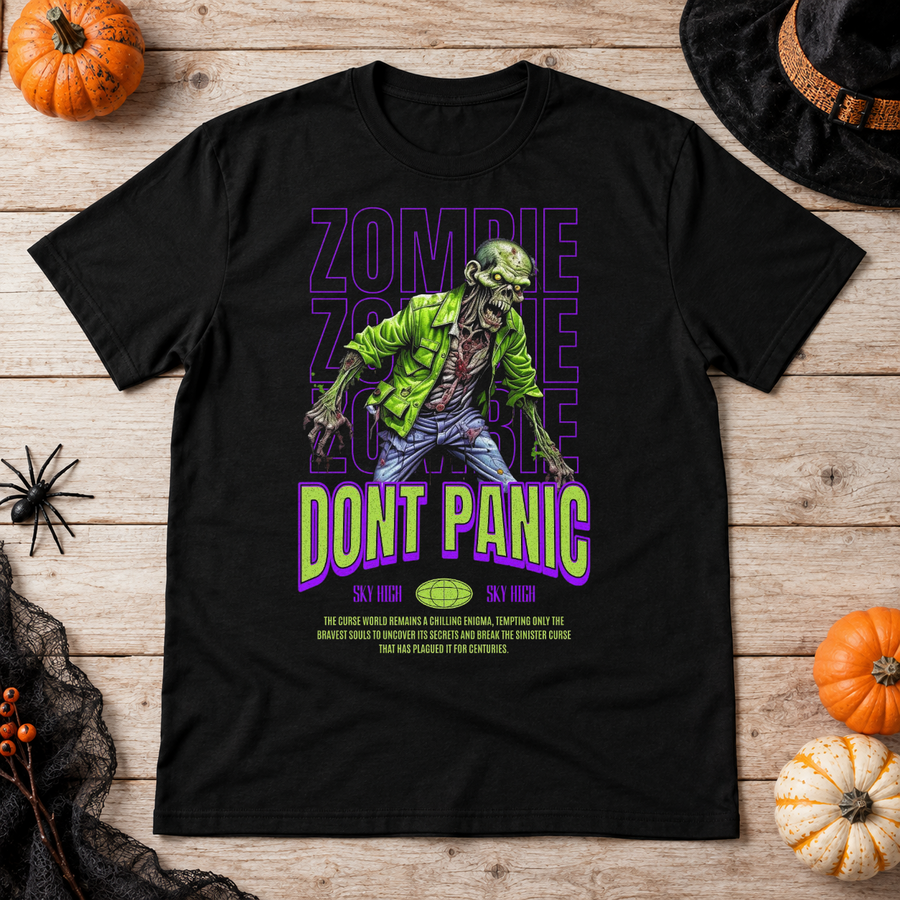 Zombie Streetwear T-Shirt – Classic Halloween Graphic Design Graphic Tee - Color: black