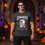 Zombies T-Shirt – Zombie & Monster Horror Graphic Graphic Tee - Color: dark heather