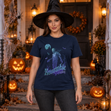 Zooombie is coming - Halloween theme T-Shirt – Halloween Streetwear Graphic Graphic Tee - Color: navy