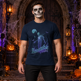 Zooombie is coming - Halloween theme T-Shirt – Halloween Streetwear Graphic Graphic Tee - Color: navy